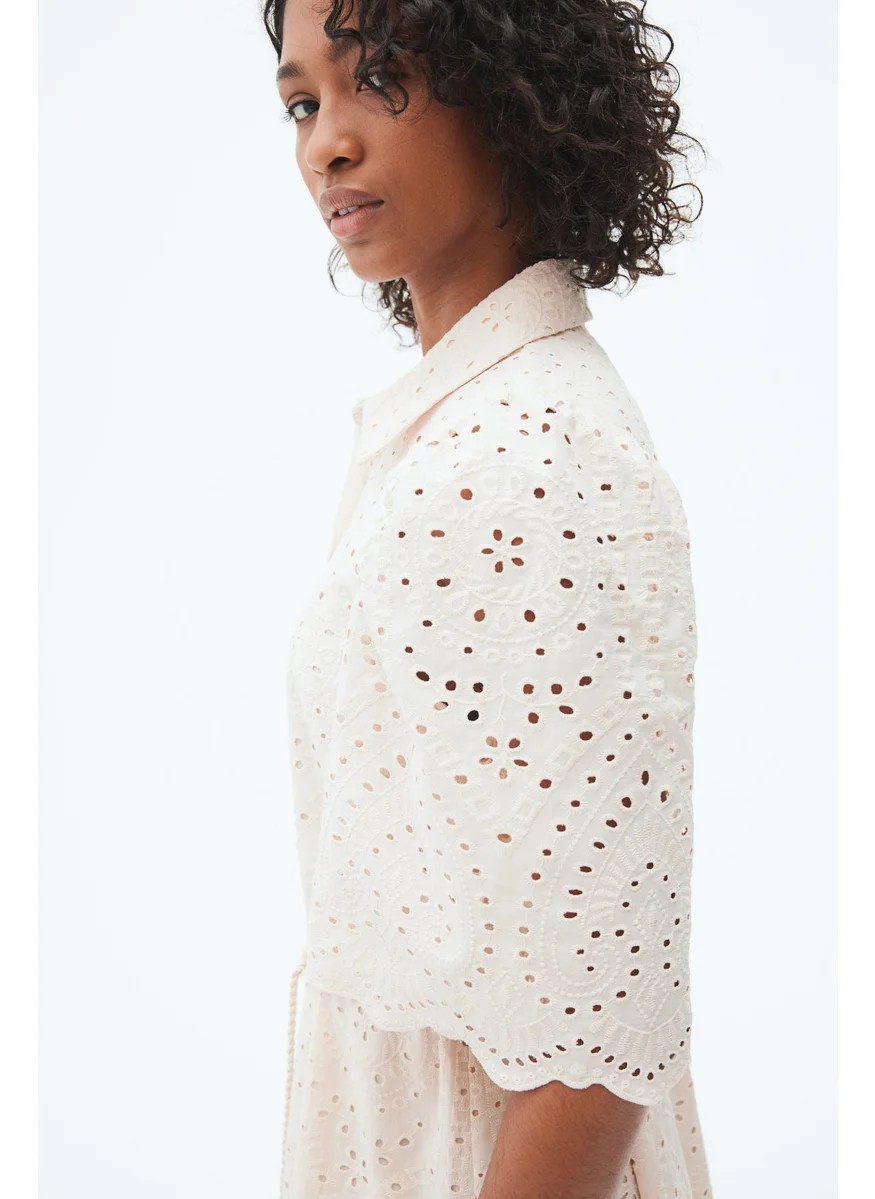 اتش اند ام Broderie Anglaise Shirt Dress