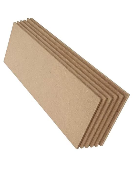 Generic Manas Impex Rectangle Premium MDF Pine Wood 50X75 MM MDF Boards for Art and Craft 2 mm Thickness Unfinished Square Wood Slices for Resin Art Mandala ArtPyrography Painting 5cm x 75 cm Pack Of 6  - Image 3