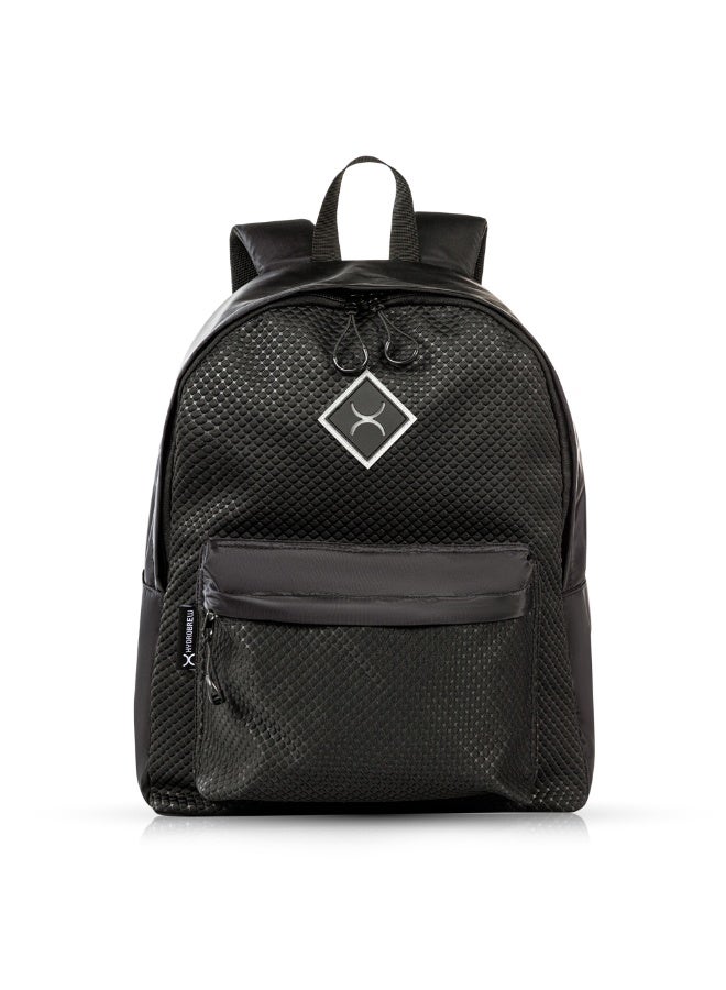 Hydrobrew 17" Backpack w/ Sip Switch Tritan Water Bottle 1000ml | Laptop Backpack w/ Bottle – Black - Image 2