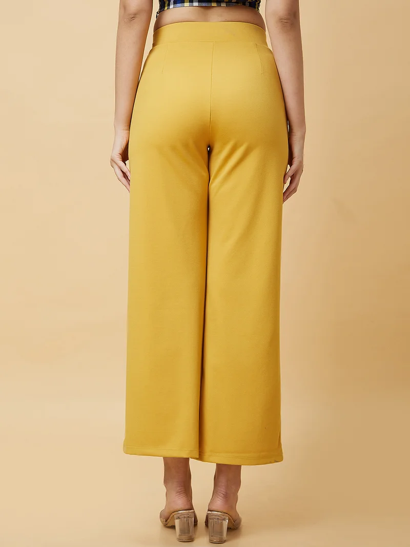 globus Women Loose Fit High-Rise Pleated Trousers