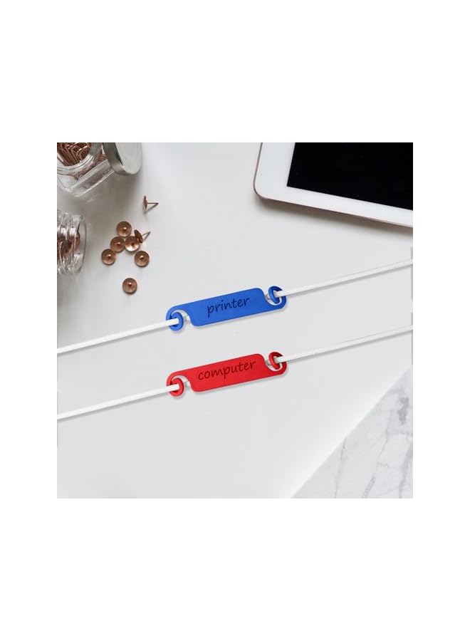 PROMASS promass 60 PCS Multicolor Cable Labels Cable Tags Cable Management Labels Write on Cord Identification Tags for USB Computer Phone Charger  - Image 5