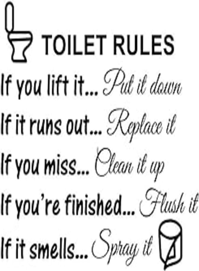 Jiuhong DIY Removable Funny Pictures Man's Woman's Washroom Toilet Bathroom WC Sign, Door Accessories Wall Sticker Home Decor for Kids Living Room Home Decoration