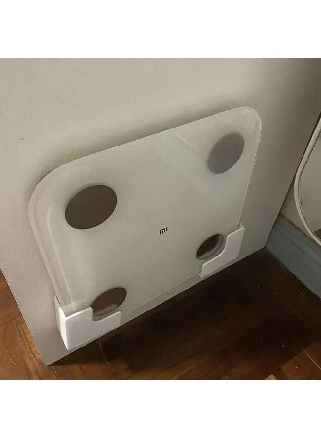 2pcs Black Wall Mounted Weight Scale Shelf Storage Rack No Drill Adhesive - Image 4