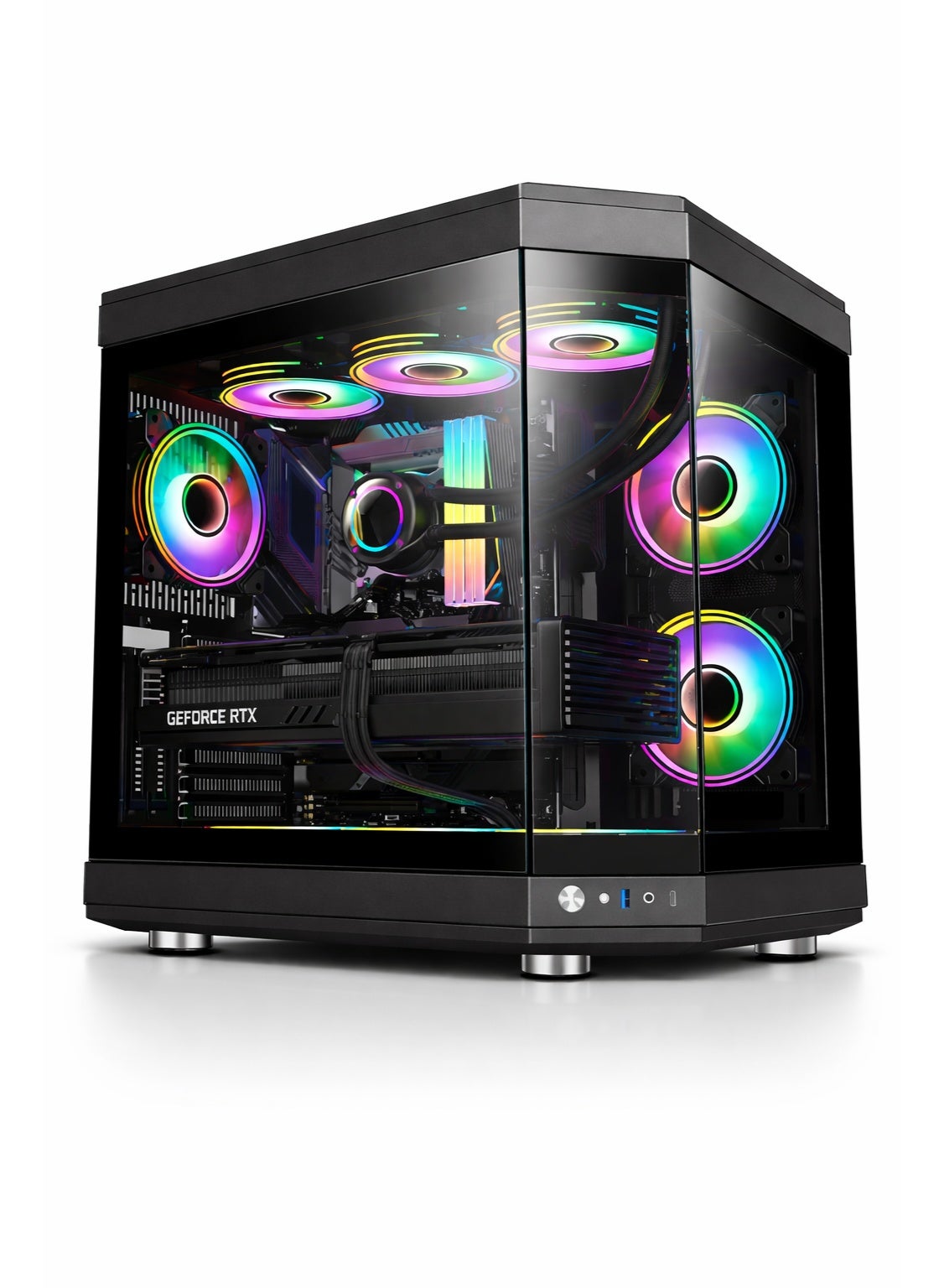 Skye Gaming PC - Intel Core i7-14700K | GeForce RTX 5070Ti 16GB GPU | 32GB DDR5 RAM-1TB NVMe SSD | 360mm Liquid Cooler-B760 MB-850W Gold PSU | WiFi-Bluetooth-Windows 11 Pro | Game Sekret Desktop Computer | 1 Year Warranty