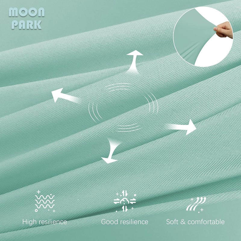 MOON PARK وسادة الحمل للنوم من MOON PARK - وسادة حمل كاملة الجسم على شكل حرف U مع غطاء قابل للإزالة - دعم للظهر والساقين والبطن والوركين - 57 بوصة - فيروزي - غطاء تبريد - Image 5