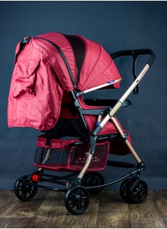 LUCID GLORY - 3 in 1 Baby Stroller, Rocking and Stationary, Luxurious, with High Density Lining, from Lucid Brand, Red, Model:  - Image 4