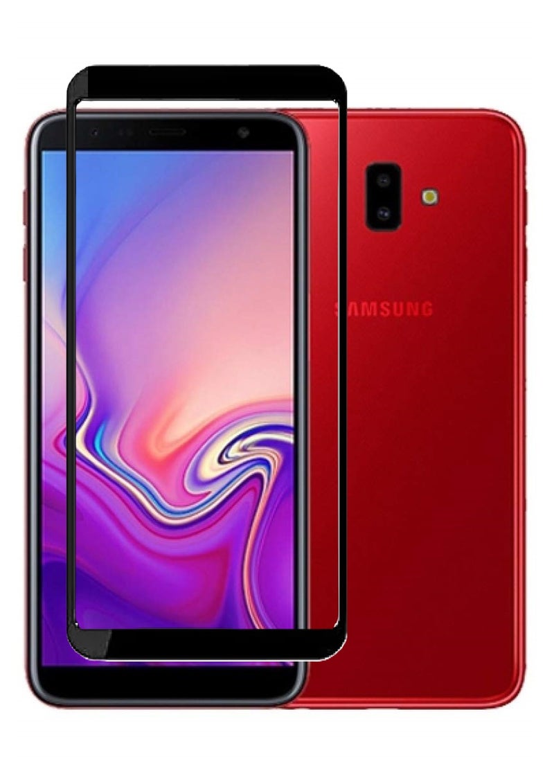 AINA Tempered Glass Screen Protector 5D Designed For Samsung Galaxy J6+ Full Glue Edge to Edge Full Screen Coverage And Bubble Free - Image 1