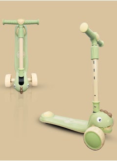 HOCC Snuggle Buggy Foldable Baby Scooter with Adjustable Height (3 Levels) - Green  - Image 2