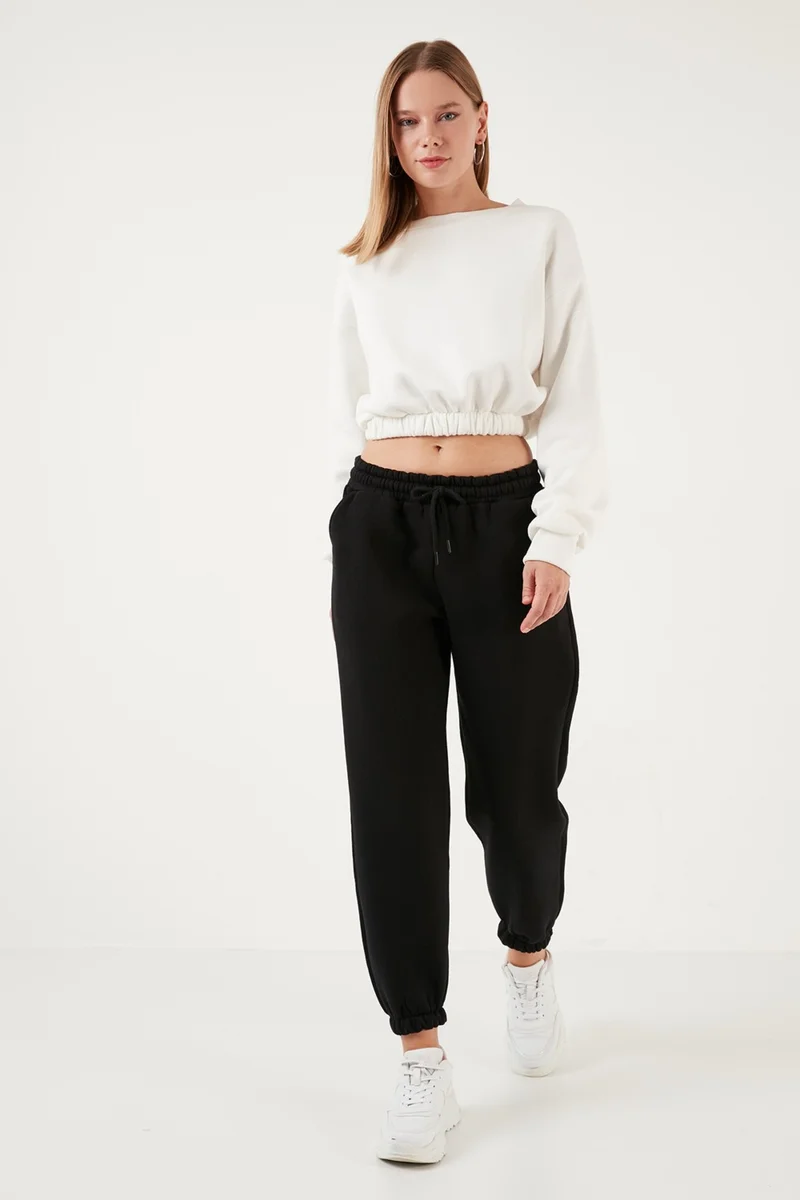 Lela Cotton Regular Fit Raised Jogger Sweatpants Women's Sweatpants 5864276K