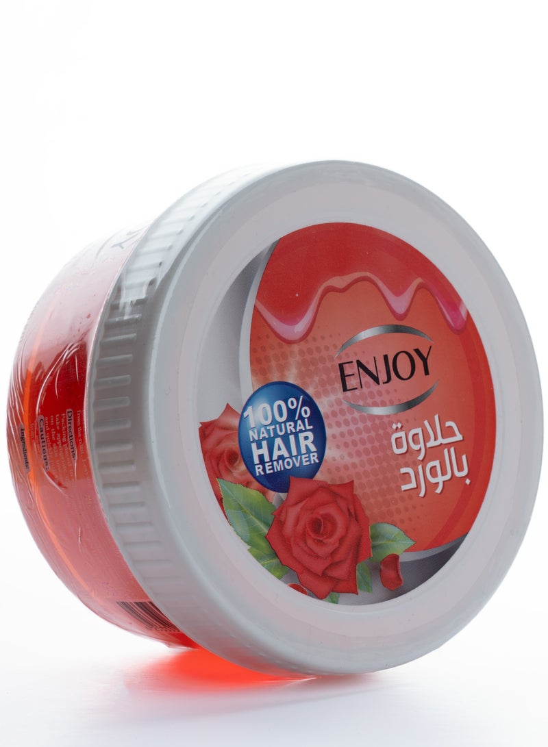 إنجوي حلاوة إزالة الشعر بالورد – 400 جم | 100% طبيعية | حلاوة سكر بالورد | لطيفة ومنعشة للبشرة | نعومة حريرية طويلة الأمد | مغذية ومرطبة بخلاصة الورد الطبيعي - Image 1