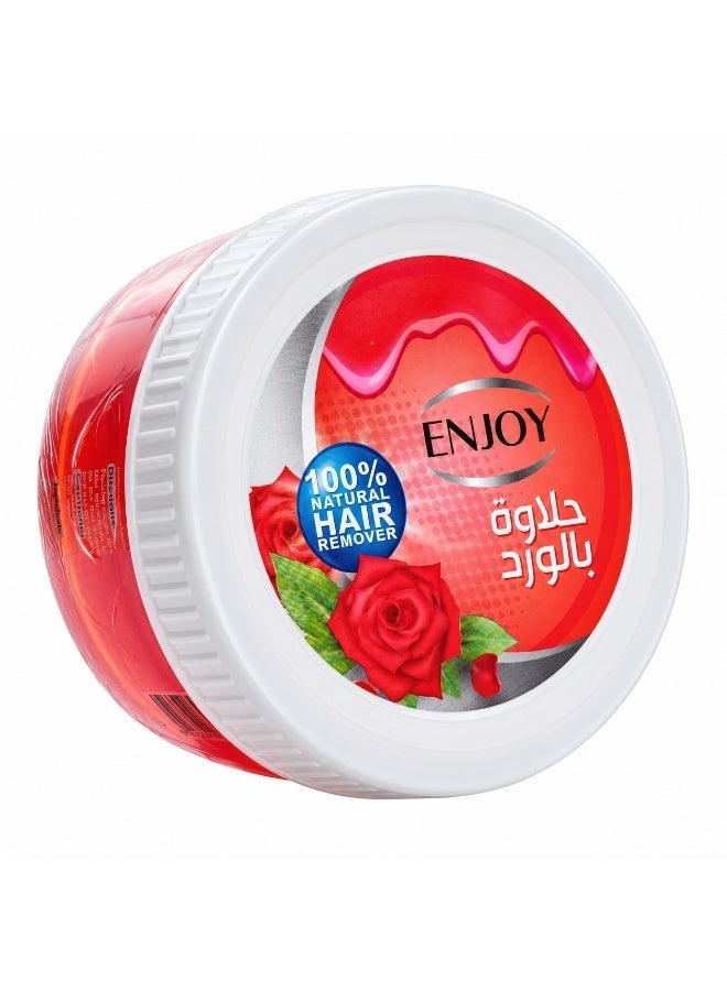 ENJOY Hair Remover Paste with Rose – 400g | 100% Natural Sugar Wax | Gentle & Refreshing Hair Removal | Smooth & Silky Skin | Long-Lasting Results | Enriched with Natural Rose Extract - Image 1