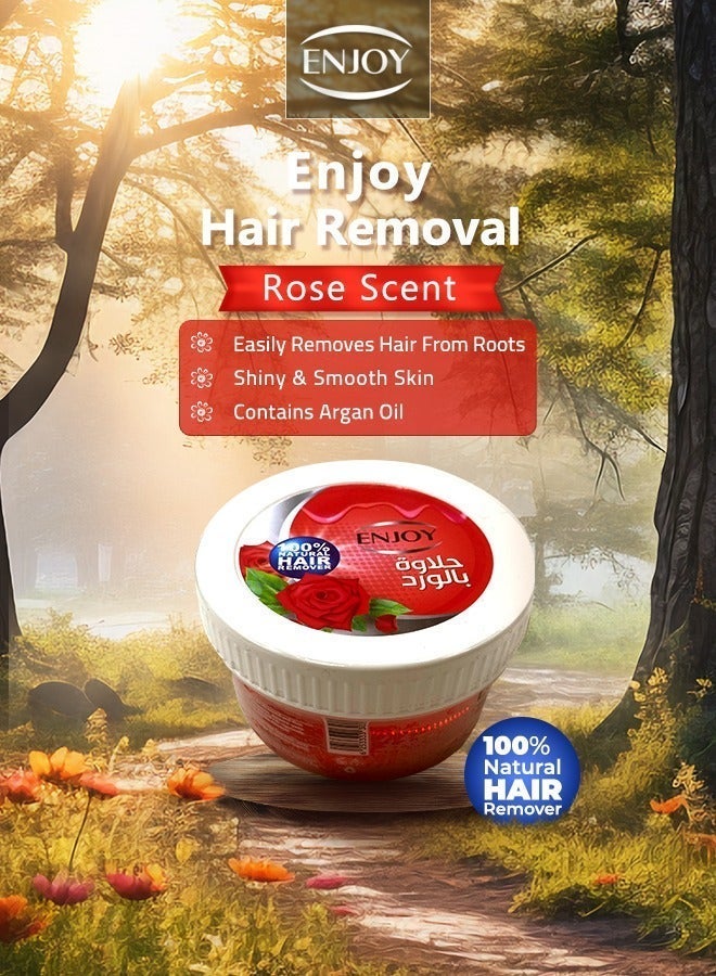 ENJOY Hair Remover Paste with Rose – 400g | 100% Natural Sugar Wax | Gentle & Refreshing Hair Removal | Smooth & Silky Skin | Long-Lasting Results | Enriched with Natural Rose Extract - Image 3