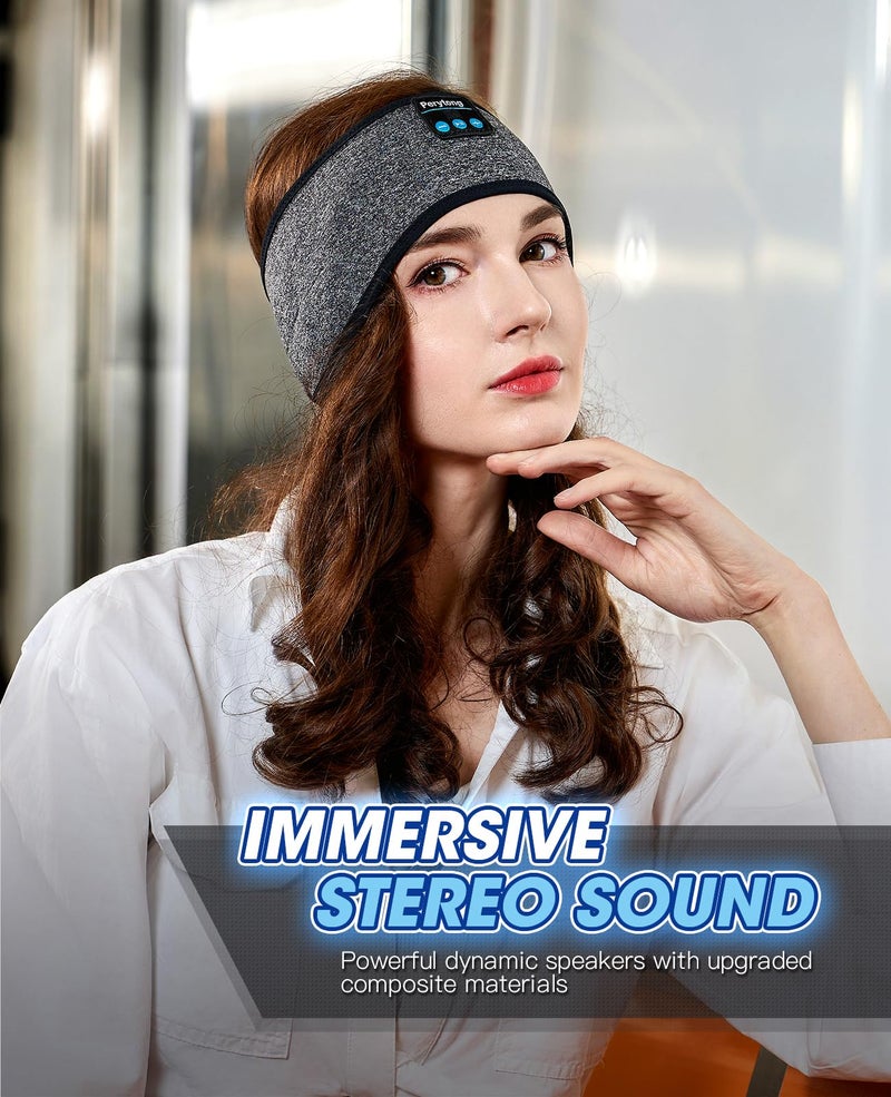 Perytong Bluetooth Sleep Headphones Headband with HD Speakers - Noise Cancelling, for Side Sleepers, Workout, Jogging, Yoga - Image 4