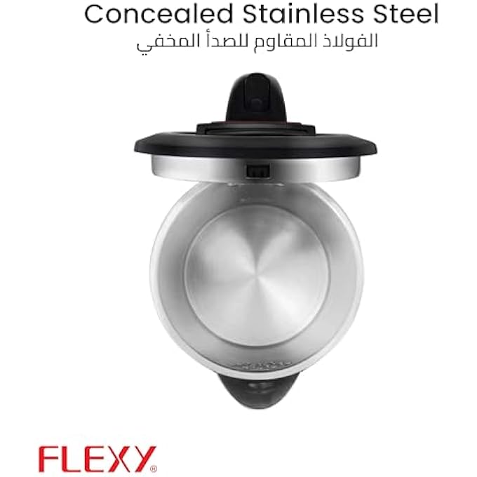 فليكسي غلاية كهربائية سعة 22 لتر 1500 واط غلاية ماء ساخن من الفولاذ المقاوم للصدأ مع إغلاق تلقائي حماية من الغليان والجفاف تدفئة سريعة للاستخدام المنزلي في المطبخ - Image 4