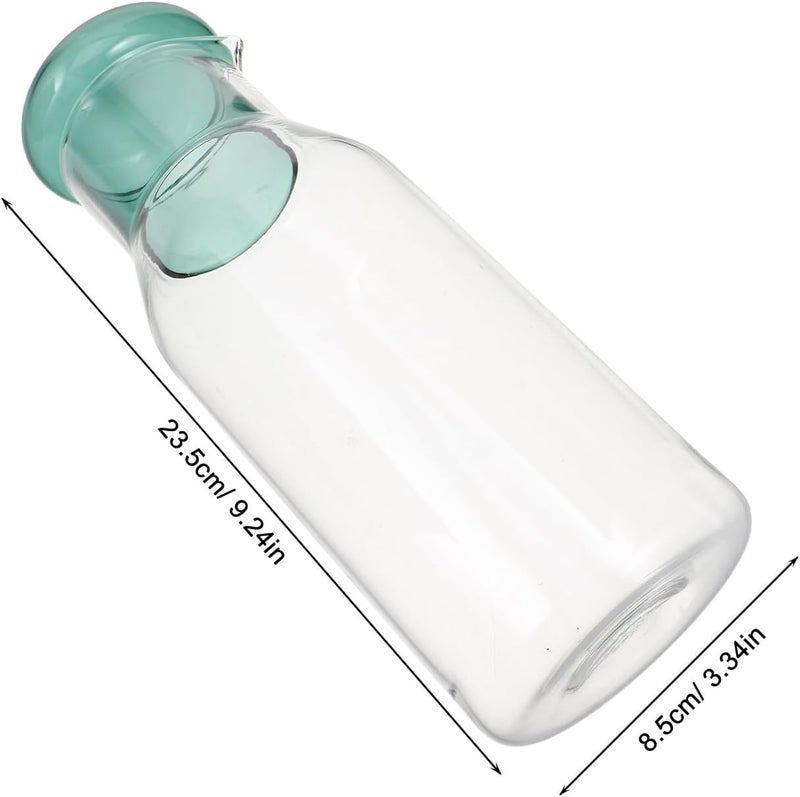 Glass Pitcher with Lid, 1.2l Heat-resistant Green Glass Water Jug for Hot and Cold Beverages, Iced Tea and Juice Carafe Suitable for Home and Kitchen Use - Image 1