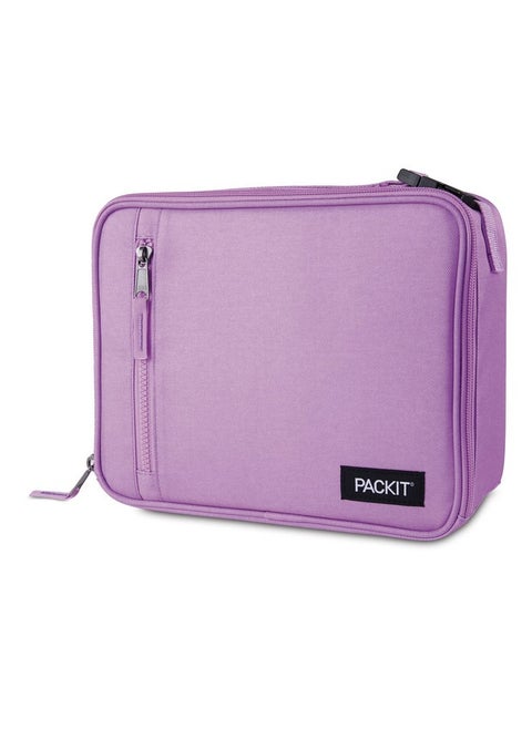 PackIt Freezable Classic Lunch Box, Lavender, Built with ECOFREEZE Technology, Fully Freezable, Collapsible, Reusable, With Zip Front Pocket and Buckle Handle, Designed for Fresh Lunch On the Go