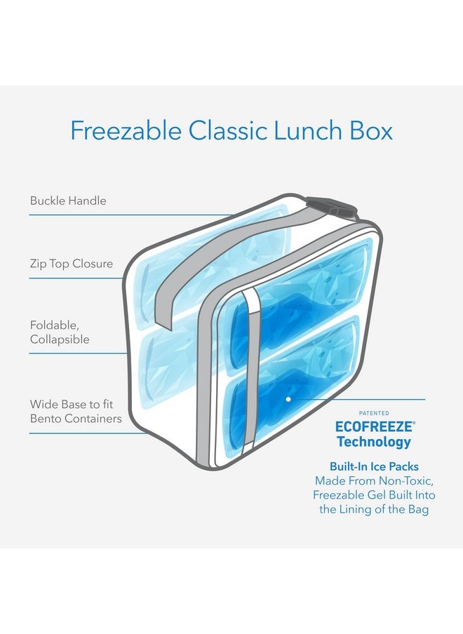 PACKIT - PackIt Freezable Classic Lunch Box, Lavender, Built with ECOFREEZE Technology, Fully Freezable, Collapsible, Reusable, With Zip Front Pocket and Buckle Handle, Designed for Fresh Lunch On the Go - Image 1