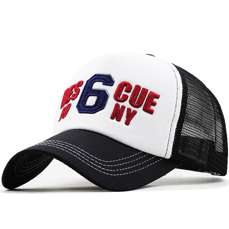 Baseball Cap Men RES CUE Embroidery NY 3D Mesh Curved Brim Hat - Image 2