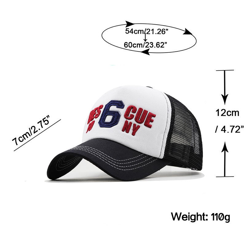 Baseball Cap Men RES CUE Embroidery NY 3D Mesh Curved Brim Hat - Image 3