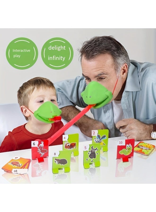 2pcs - Frog with Tongue Out - Snake and Chameleon - Poker Competitive Parent-Child Interactive Tabletop Toy - Image 5