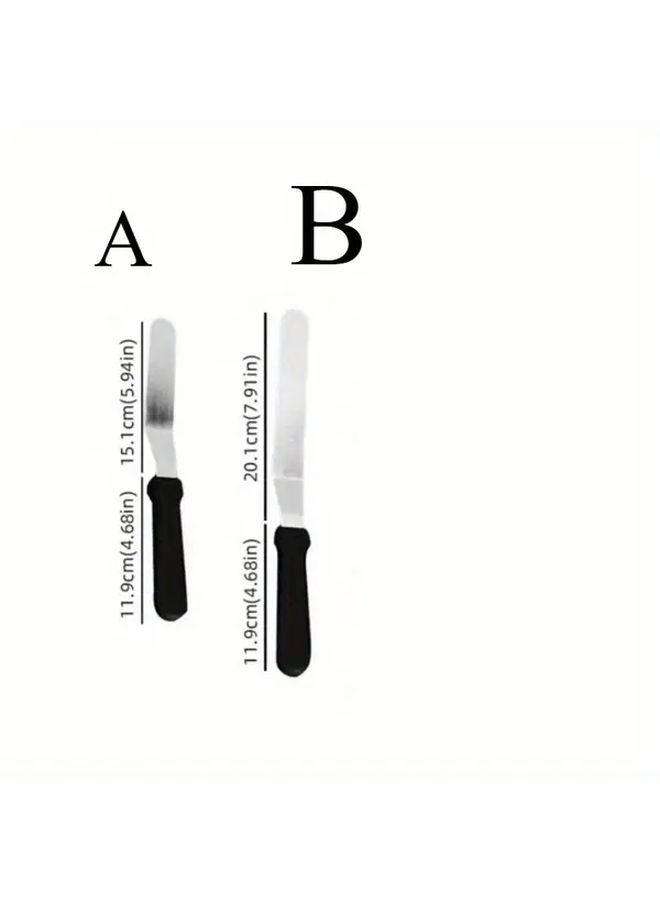 Six Inch Stainless Steel Palette Knife Professional Beveled Edge Spatula For Cake Frosting And Decorating - Image 4