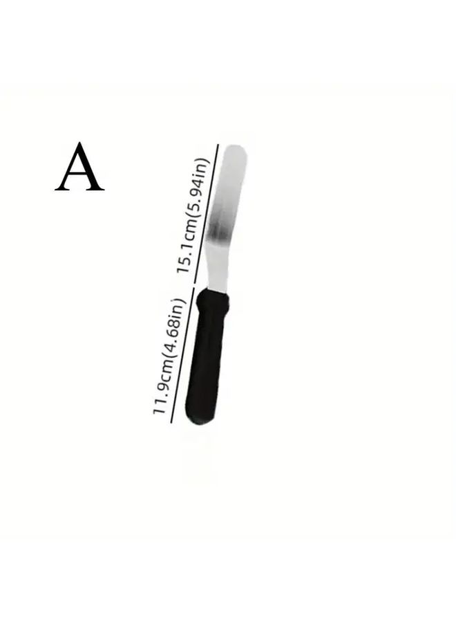 Six Inch Stainless Steel Palette Knife Professional Beveled Edge Spatula For Cake Frosting And Decorating - Image 3