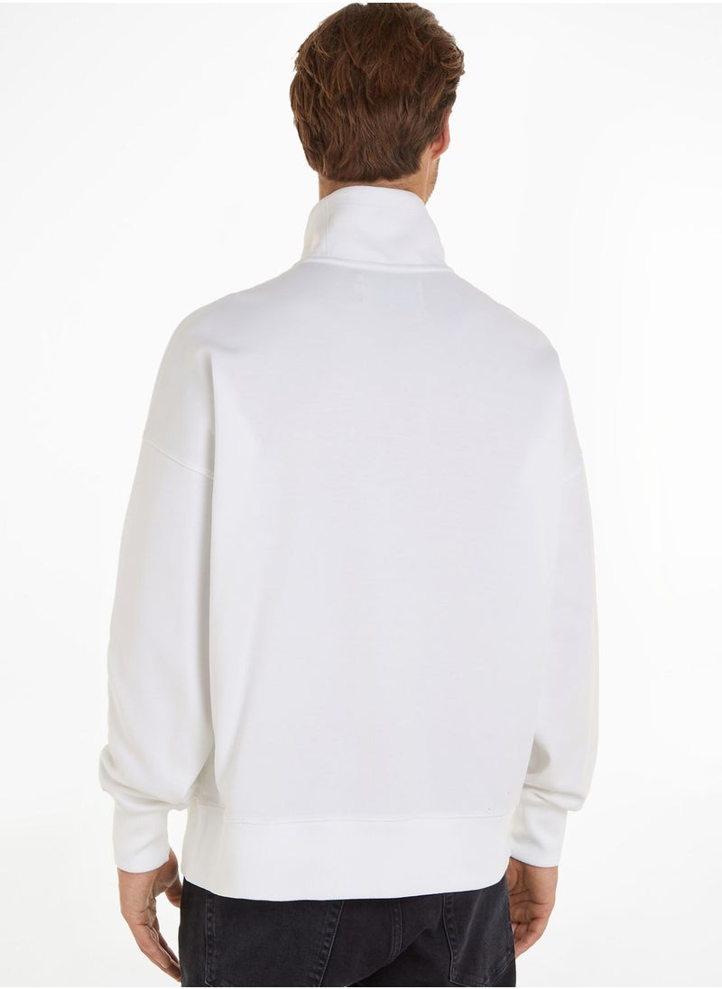 Calvin Klein Jeans - Embossed Half Zip Sweater - Image 1