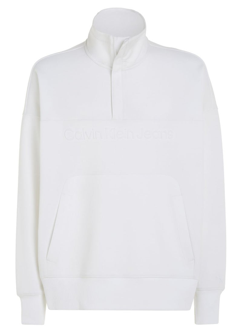 Calvin Klein Jeans - Embossed Half Zip Sweater - Image 1