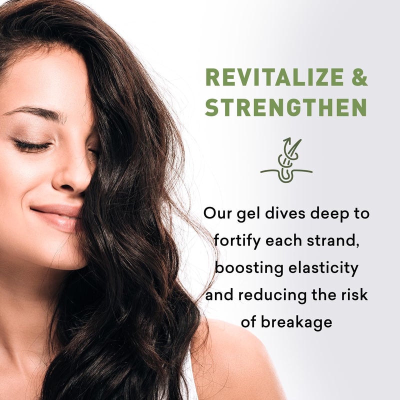 Just Nutritive Herbal Hair Gel With Vitamins & Proteins | Natural, Alcohol-Free & Humidity Controlling for All Hair Types - 16 Fl Oz - Image 4