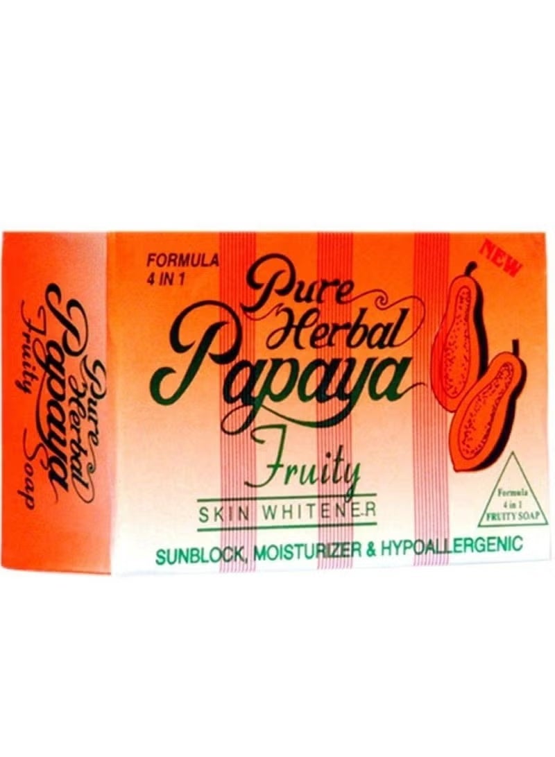 PUREFORM Herbal Papaya Fruity Soap 4 In 1 Skin Whitening Soap 135g
