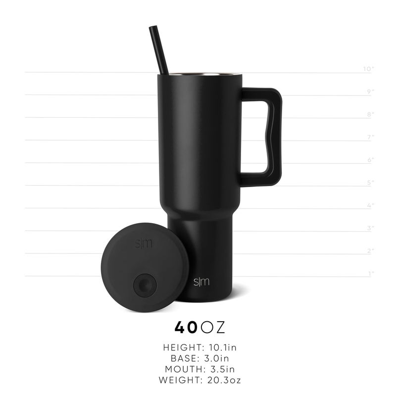 Simple Modern Disney 40 oz Tumbler with Handle and Straw Lid | Insulated Reusable Stainless Steel Water Bottle Travel Mug | Gifts for Women Men Him Her | Trek Collection | 40oz | Iconic Mickey - Image 5