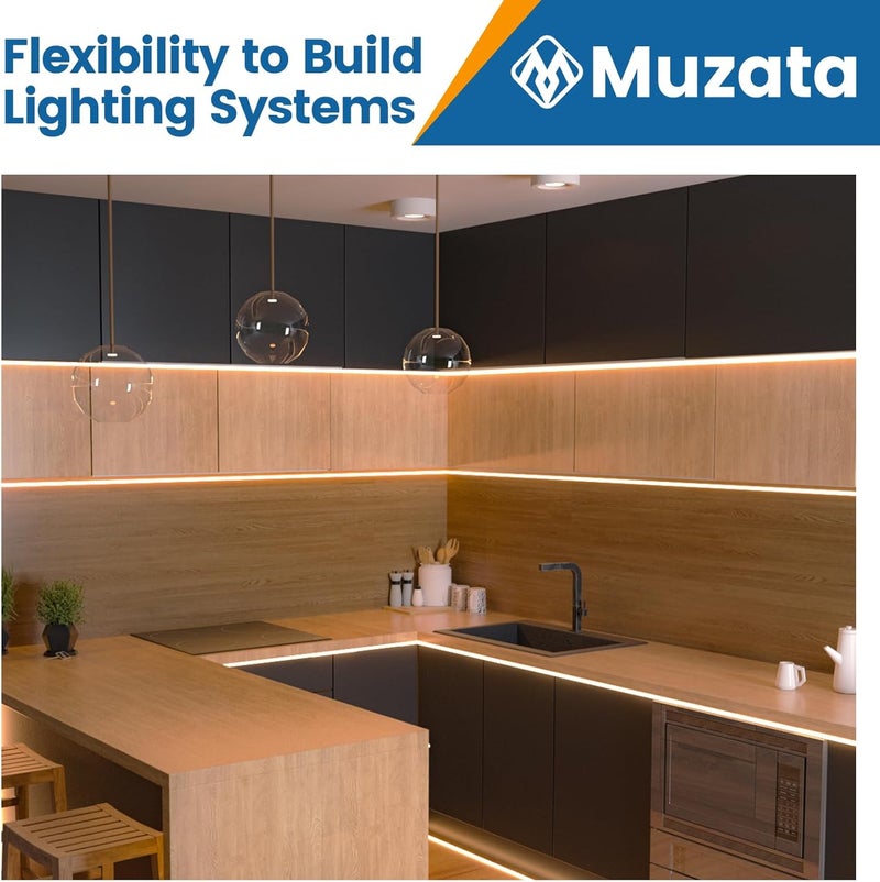 Muzata White Corner Connector Kit for LED Channel L Shape Connectors fit Muzata U1SW Series LED Aluminum Channel Easy Install Accessories LC23 WW - Image 5