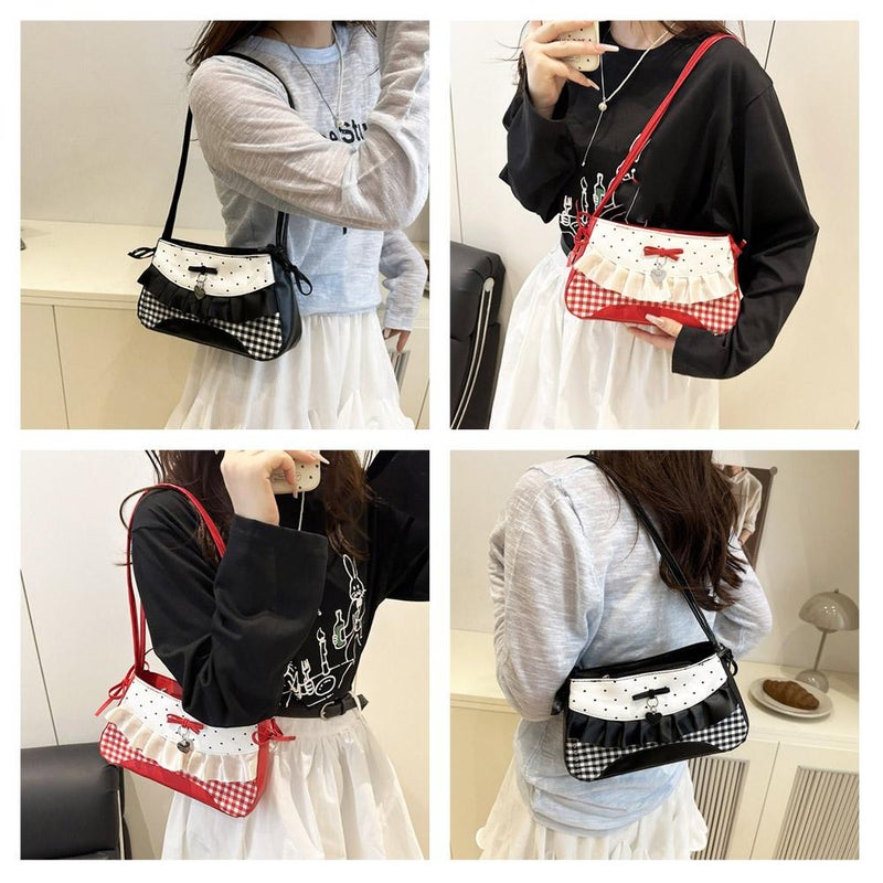 Stylish and versatile sweet bow underarm bag for women, 2025 summer, simple, niche, high-end shoulder/handbag. - Image 4