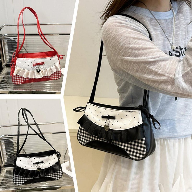 Stylish and versatile sweet bow underarm bag for women, 2025 summer, simple, niche, high-end shoulder/handbag. - Image 5