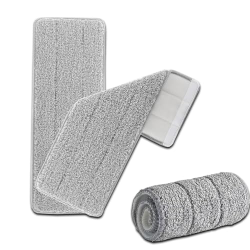 STELLIX Microfiber Large Mop Refill Pad: Washable, Fits Flat Mops, Ideal for Large Buckets (2 Pc, 38x12 cm) - Image 1