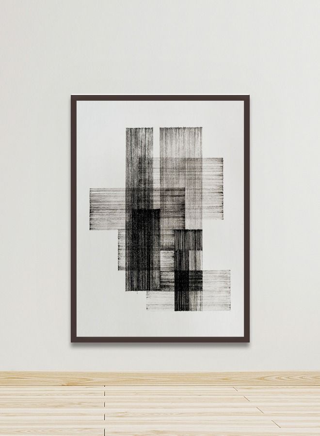 Marktna Canvas Wall Art For Wall Decoration Modern Design With A Hollow Brown Frame Size 120x80cm One Piece - Image 1