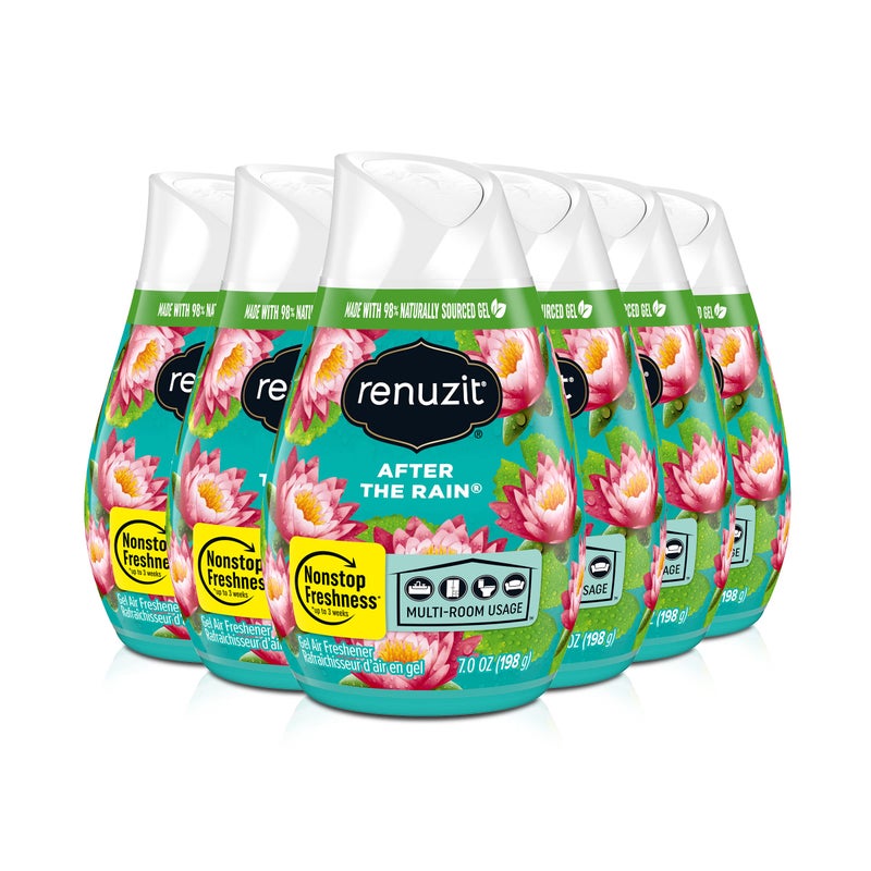 Renuzit Adjustable Air Freshener Gel, After the Rain, 7 Ounces (6 Count) - Image 1