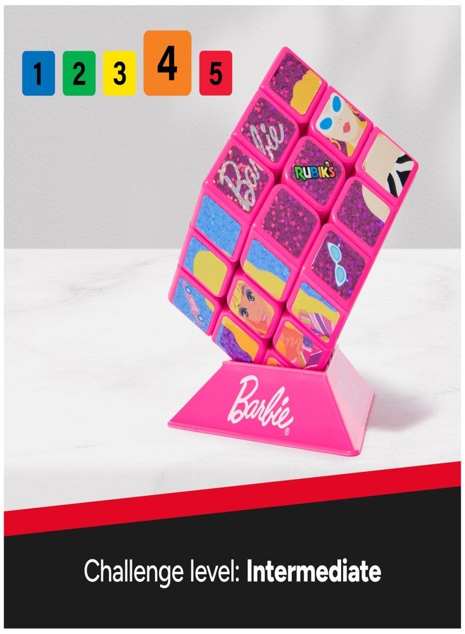 Rubik's Rubik’s Cube, Barbie Cube, Celebrate Barbie’s 50th Anniversary, Problem-Solving Brain Teaser, Classic Color-Matching Puzzle, Fidget Toy, Sensory Puzzle for Adults, Teens, Kids, for Ages 8 & Up - Image 5