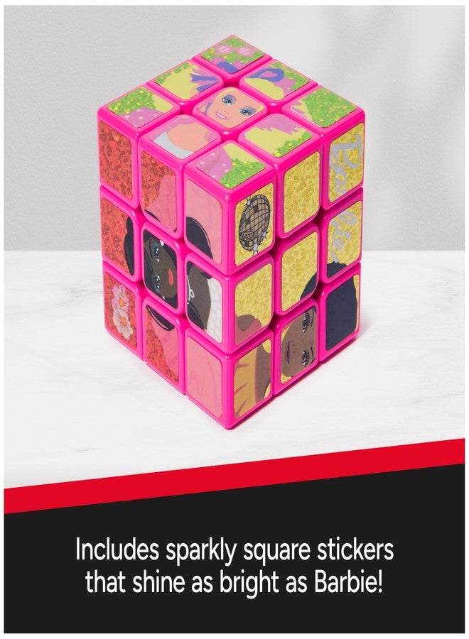 Rubik's Rubik’s Cube, Barbie Cube, Celebrate Barbie’s 50th Anniversary, Problem-Solving Brain Teaser, Classic Color-Matching Puzzle, Fidget Toy, Sensory Puzzle for Adults, Teens, Kids, for Ages 8 & Up - Image 3