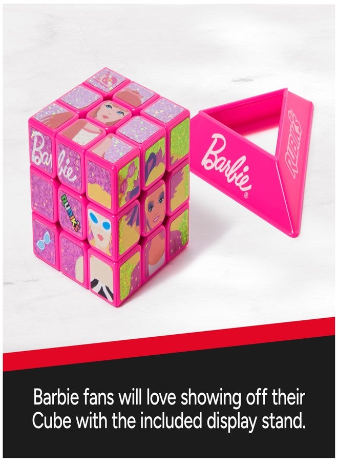 Rubik's Rubik’s Cube, Barbie Cube, Celebrate Barbie’s 50th Anniversary, Problem-Solving Brain Teaser, Classic Color-Matching Puzzle, Fidget Toy, Sensory Puzzle for Adults, Teens, Kids, for Ages 8 & Up - Image 4