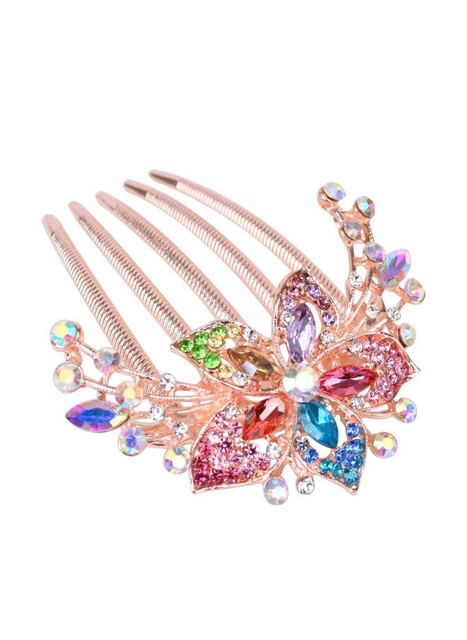 Sankuwen Sankuwen Flower Rhinestones Hair Combs Accessories,Perfect Mother's Day Gifts,Birthday Gifts,Wedding Gifts（Multicolor）  - Image 1