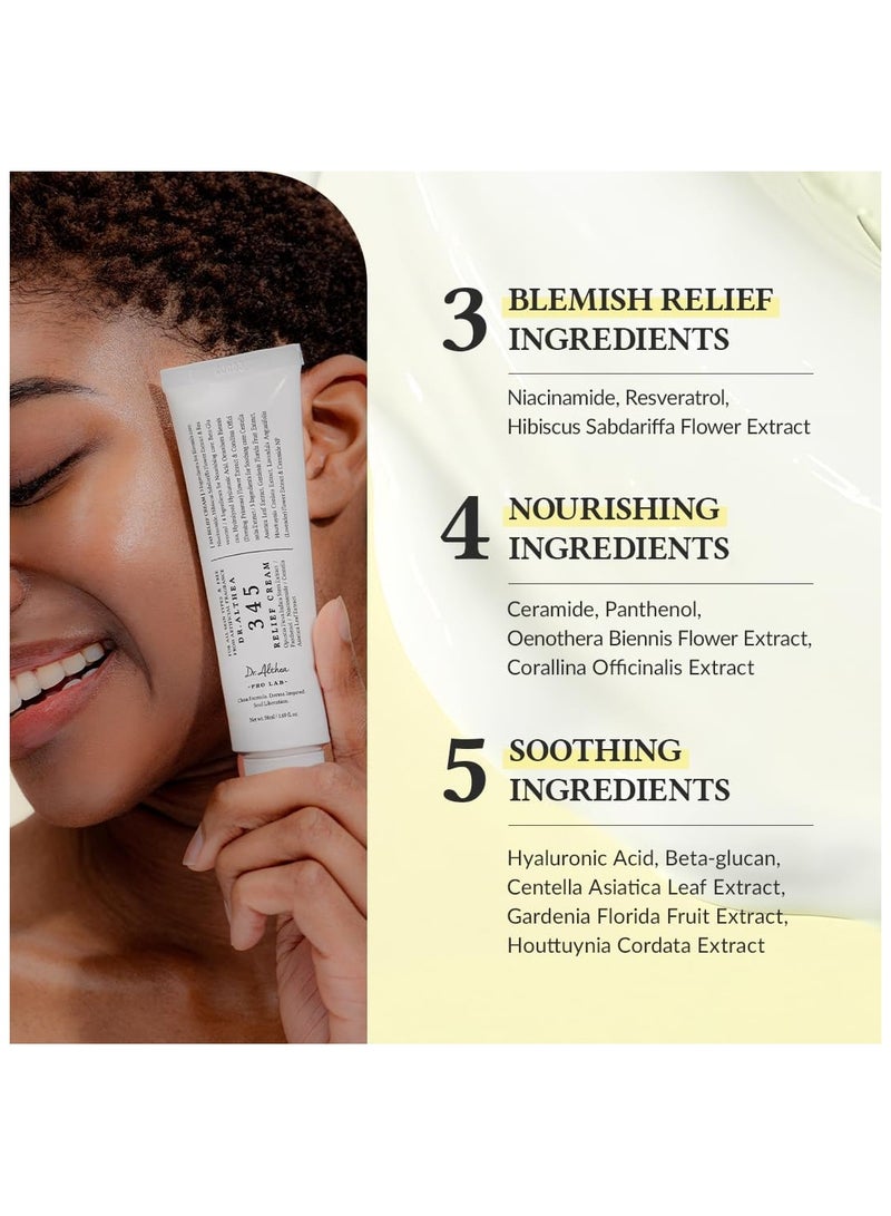 Dr.althea Dr.Althea 345 Relief Cream | Daily Face Moisturizer | Blemish Relief Care | Soothing Recovery & Moisture with Niacinamide, Panthenol | Korean Vegan Skincare for All Skin Types | 1.7 Fl Oz (Pack of 1)  - Image 4