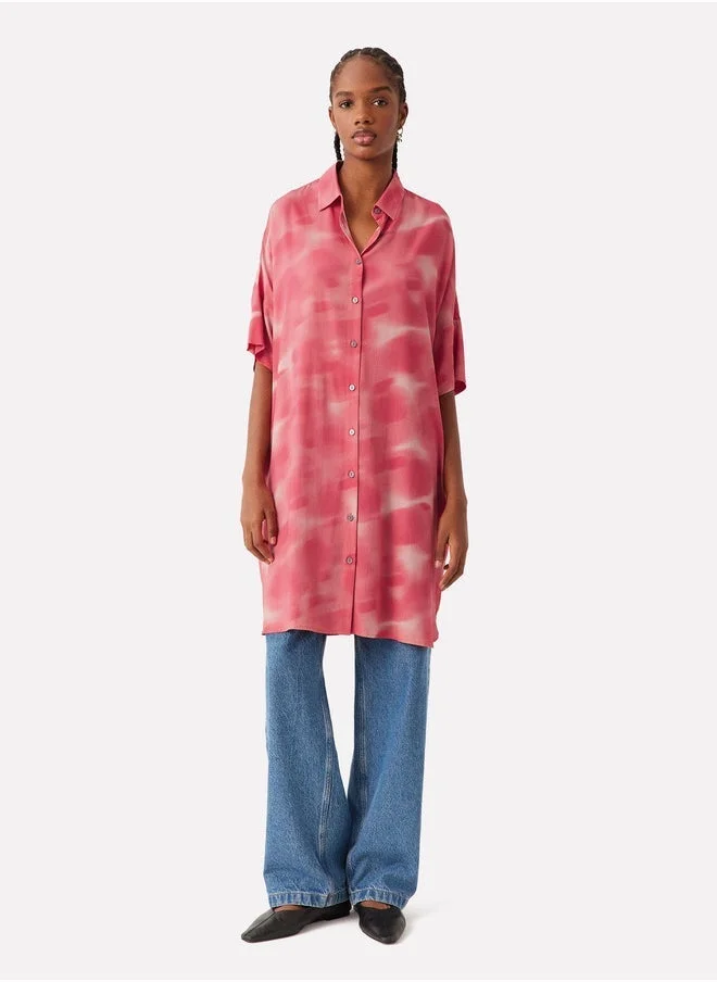 PARFOIS Printed Shirt Dress