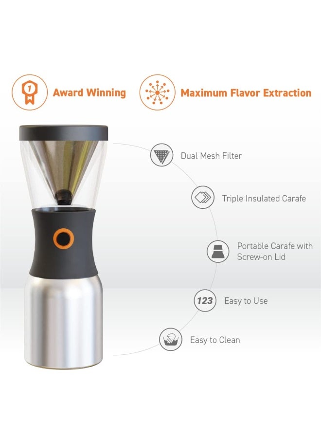 asobu - Portable Cold Brew Coffee Maker Copperstainless Steel - Image 1