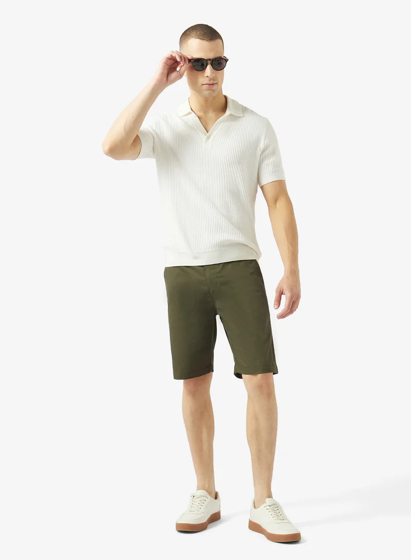 Robert Wood Side button closure shorts