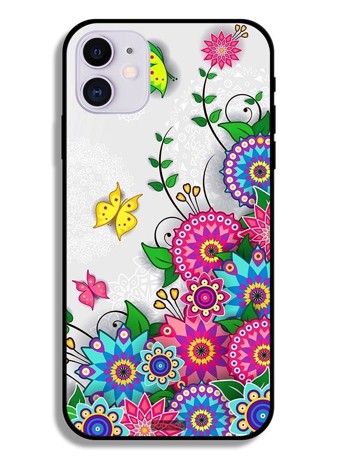 Tolwak Apple iPhone 11 Protective Case Mandala Flowers - Image 2