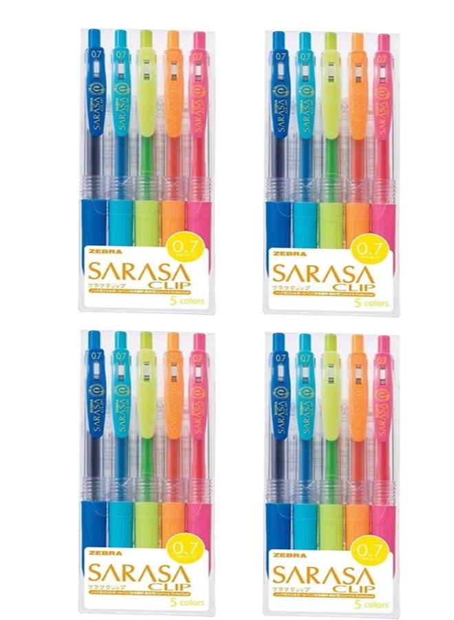ZEBRA 4 sets of 5 dry erase clip pens 0.7 mm, set of 5 colors JJB15-5CAR - Image 1