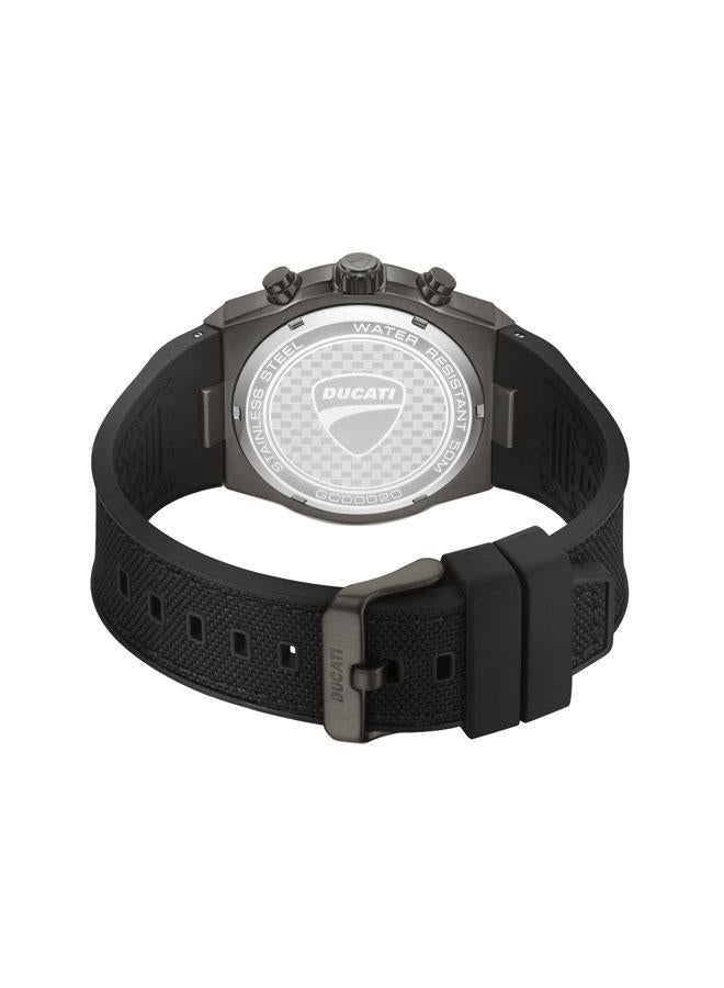 Ducati DT014 Green Dial Black Silicone-Nylon Strap Chronograph Watch for Men 41mm - Image 3