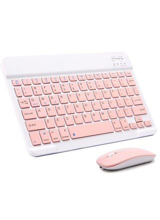 Ultra-Slim Bluetooth Keyboard and Mouse Combo Rechargeable Portable Wireless Keyboard Mouse Set for Apple iPad iPhone iOS 13 and Above Samsung Tablet Phone (Pink) - pzsku/Z1AC06D34CC4F64D33541Z/45/_/1705664712/e92f0333-1111-4bd2-8278-a1a0a45a691e