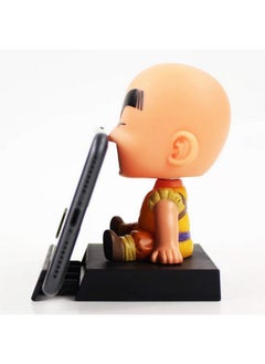 Geekmonkey Geekmonkey Cute Goku Bobbleheads with Phone Stand, Car Decor Shaking Head Krillin Toy Action Figurine, Dragon Ballz Fans Collectible Figure Wobble Head for Car Dashboard  - Image 3